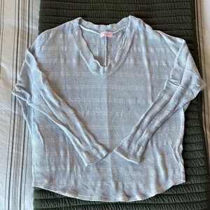 Pink Lily Soft Gray Knit Sweater